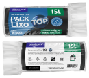 SACO DE LIXO TOP 15 LITROS PRETO (39X58 CM) - FARDO COM 10 ROLOS (60 UND POR ROLO)