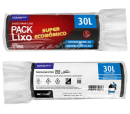 PACK LIXO SUPER ECONOMICO 30 LITROS PRETO FarDo com 20 rolos (20 UN por rolo)