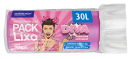 PACK LIXO DIVA 030 LITROS 59X62 ROSA FD 10X30 UN