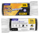 PACK LIXO REFORCADO 50 LITROS PRETO 63X80 FD 10X30 UN