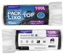 SACO DE LIXO TOP 100 LITROS PRETO (75X105 CM) - FARDO COM 10 ROLOS (15 UND POR ROLO)
