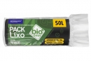 SACO DE LIXO BIOBAGS 50 LITROS PRETO (63X80 CM) - FARDO COM 10 ROLOS (30 UND POR ROLO) SACO DE LIXO BIOBAGS 50 LITROS PRETO (63X80 CM) - FARDO COM 10 ROLOS (30 UND POR ROLO)