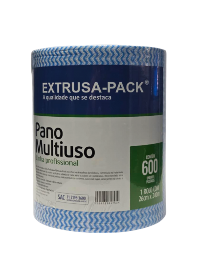EXPK - PANO MULTIUSO 26CM X 240MTS COM 600 PANOS AZUL - UN