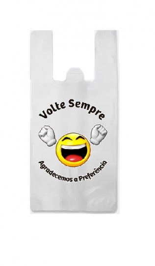SACOLA IMPRESSA-B5 VOLTE SEMPRE SMILE 36 X 50 (3 CORES) - Pacote com 02 kg
