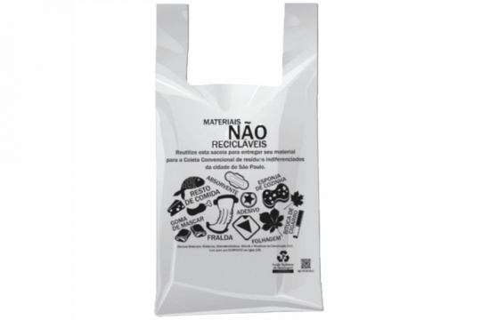 SACOLA CINZA NAO RECICLAVEL LEI SP 70X90 BIOPLASTICA - PACOTE 3.1KG